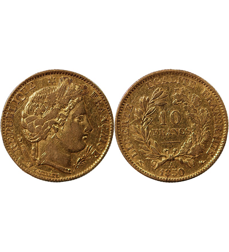CERES - 10 FRANCS OR 1850 A PARIS