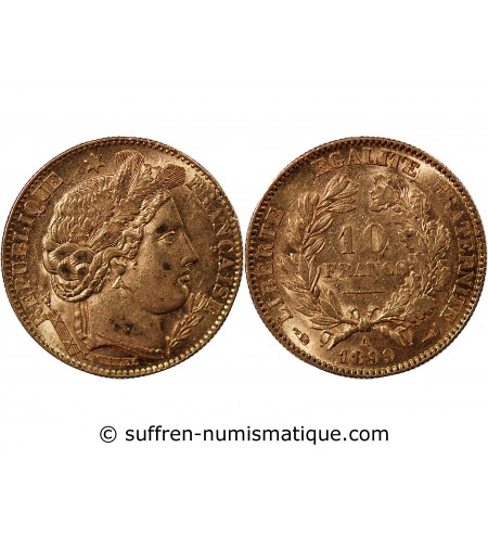 10 FRANCS OR CERES 1899 A PARIS