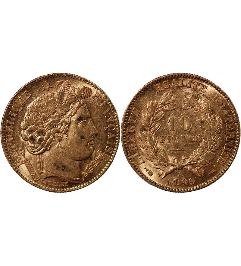 10 FRANCS OR CERES 1899 A PARIS
