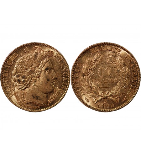10 FRANCS OR CERES 1899 A PARIS
