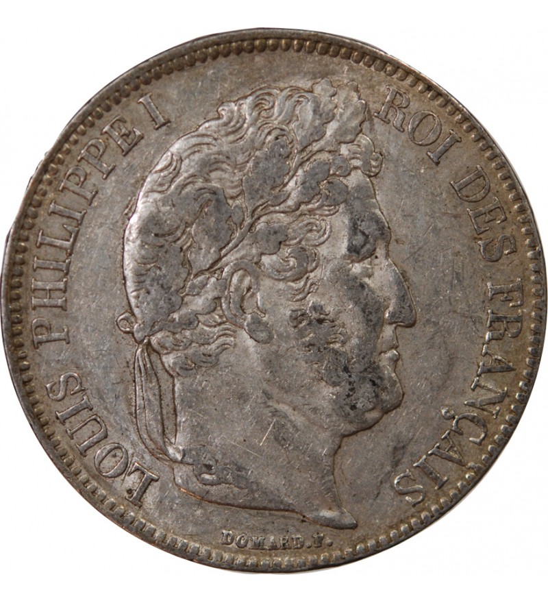 LOUIS PHILIPPE﻿ - 5 FRANCS ARGENT 1834 H LA ROCHELLE  "Type Domard, Tr relief"