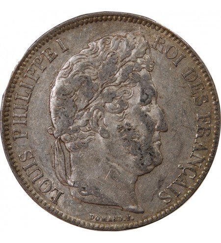 LOUIS PHILIPPE﻿ - 5 FRANCS ARGENT 1834 H LA ROCHELLE  "Type Domard, Tr relief"