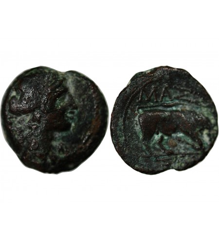 MARSEILLE, MASSALIA - BRONZE AU TAUREAU 130 / 121 AV JC