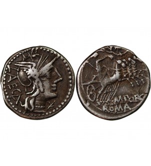 PORCIA - DENIER ARGENT 125 AV JC ROME 2