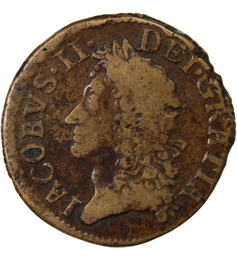 IRLANDE, JAMES II - 1/2 CROWN 1690