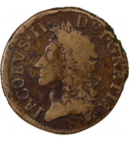IRLANDE, JAMES II - 1/2 CROWN 1690