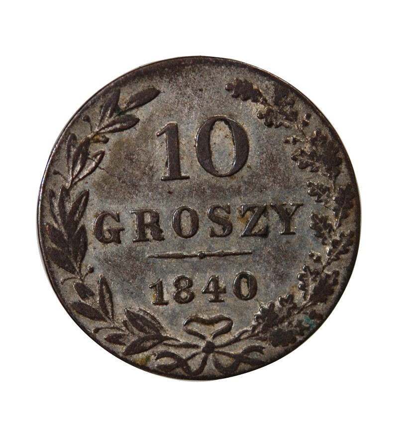POLOGNE, NICOLAS Ier - 10 GROSZY 1840