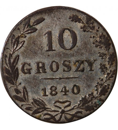 POLOGNE, NICOLAS Ier - 10 GROSZY 1840
