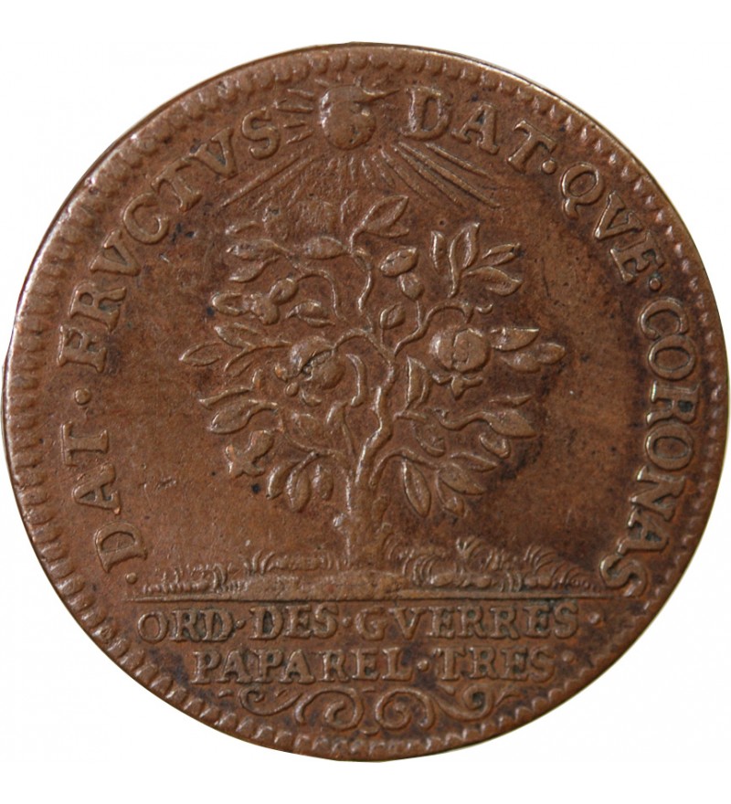ORDINAIRE DES GUERRES, LOUIS XIV – JETON CUIVRE