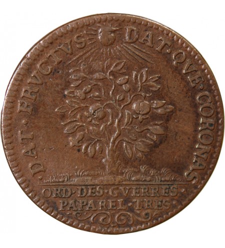 ORDINAIRE DES GUERRES, LOUIS XIV – JETON CUIVRE