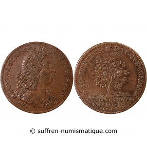 ORDINAIRE DES GUERRES, LOUIS XIV – JETON CUIVRE