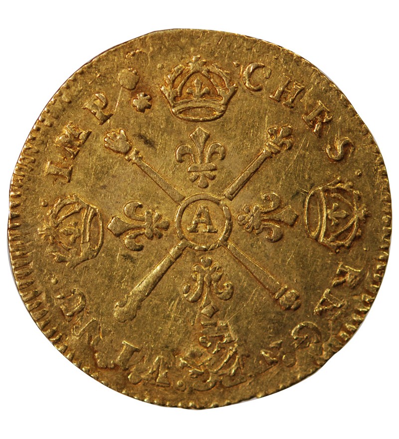 LOUIS XIV﻿ - 1/2 LOUIS D'OR AUX INSIGNES 1704 A PARIS