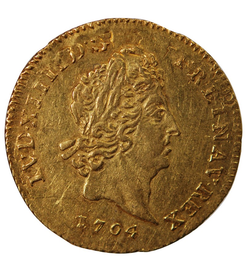 LOUIS XIV﻿ - 1/2 LOUIS D'OR AUX INSIGNES 1704 A PARIS