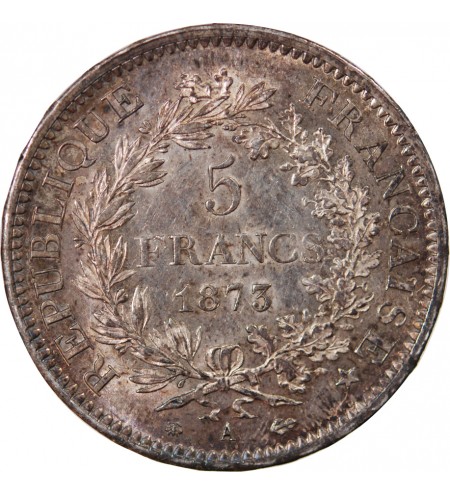 HERCULE - 5 FRANCS ARGENT 1873 A PARIS﻿