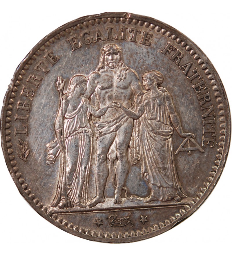 HERCULE - 5 FRANCS ARGENT 1875 A PARIS﻿