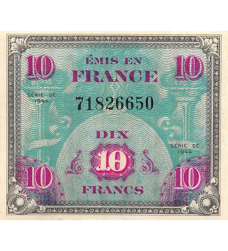 IMPRESSION AMERICAINE - 10 FRANCS DRAPEAU Type 1944 - SUP+
