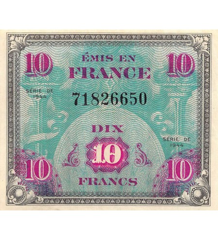 IMPRESSION AMERICAINE - 10 FRANCS DRAPEAU Type 1944 - SUP+