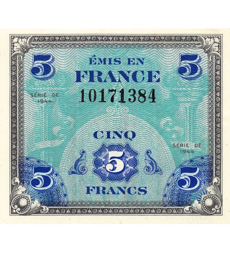 IMPRESSION AMERICAINE - 5 FRANCS DRAPEAU Type 1944 - P.NEUF