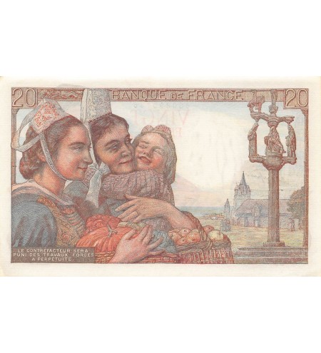 FRANCE, PÊCHEUR - 20 FRANCS 09/02/1950 - SÉRIE D.241 - SPL