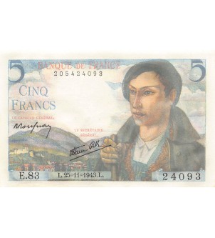 FRANCE, MINEUR - 10 FRANCS 25/11/1943 - SÉRIE E.83 - SPL