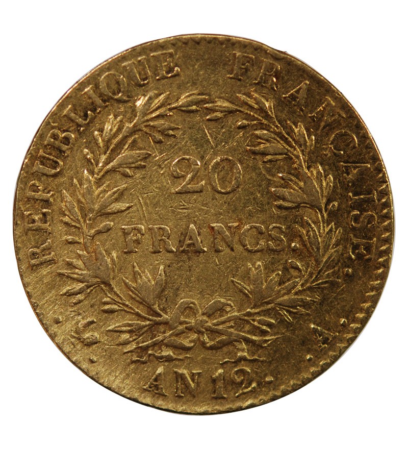BONAPARTE 1er CONSUL﻿ - 20 FRANCS OR AN 12 A PARIS﻿