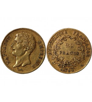 NAPOLEON Ier - 20 FRANCS OR AN 12 A PARIS﻿ "Type intermédiaire" sans point 2