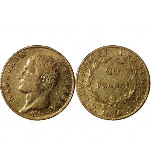 NAPOLEON Ier﻿ - 20 FRANCS OR AN 14 A PARIS﻿﻿﻿ "Calendrier révolutionnaire" 2