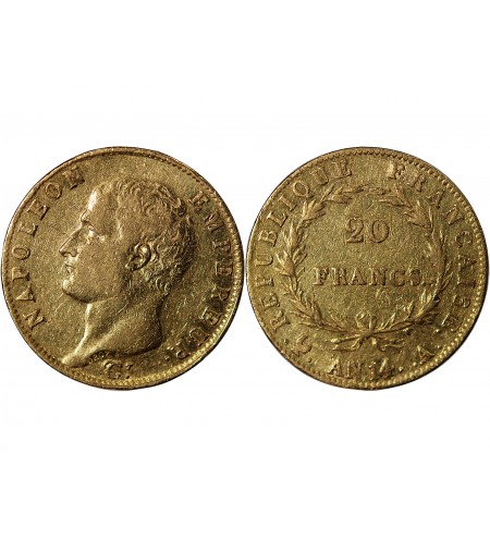 NAPOLEON Ier﻿ - 20 FRANCS OR AN 14 A PARIS﻿﻿﻿ "Calendrier révolutionnaire"