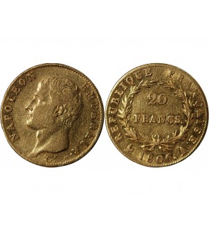 NAPOLEON Ier﻿ - 20 FRANCS OR 1806 A PARIS﻿ "Calendrier grégorien" 2