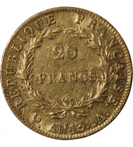 NAPOLEON Ier﻿ - 20 FRANCS OR AN 13 A PARIS﻿﻿﻿ "Calendrier révolutionnaire"