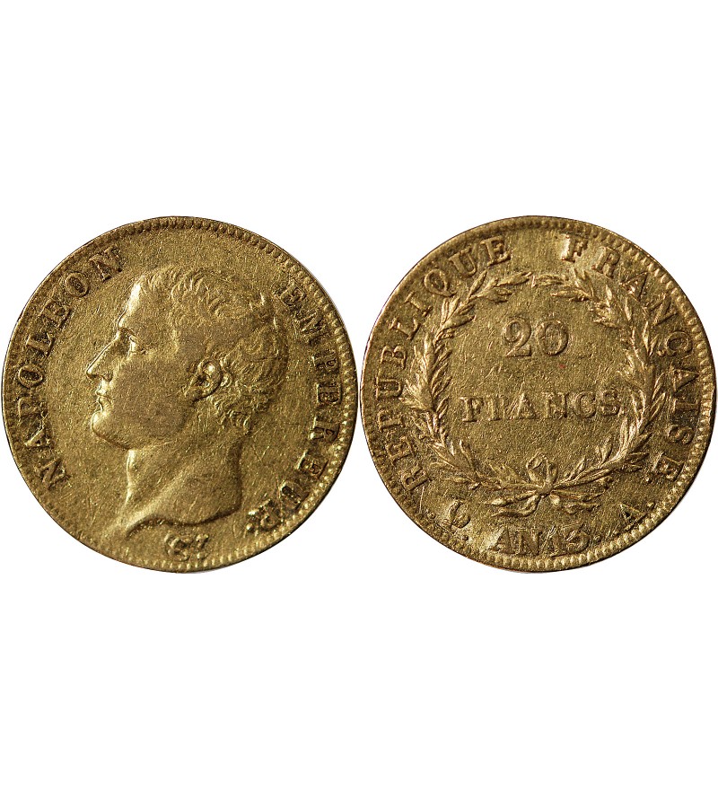 NAPOLEON Ier﻿ - 20 FRANCS OR AN 13 A PARIS﻿﻿﻿ "Calendrier révolutionnaire"