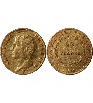 NAPOLEON Ier﻿ - 20 FRANCS OR AN 14 A PARIS﻿﻿﻿ "Calendrier révolutionnaire" 2