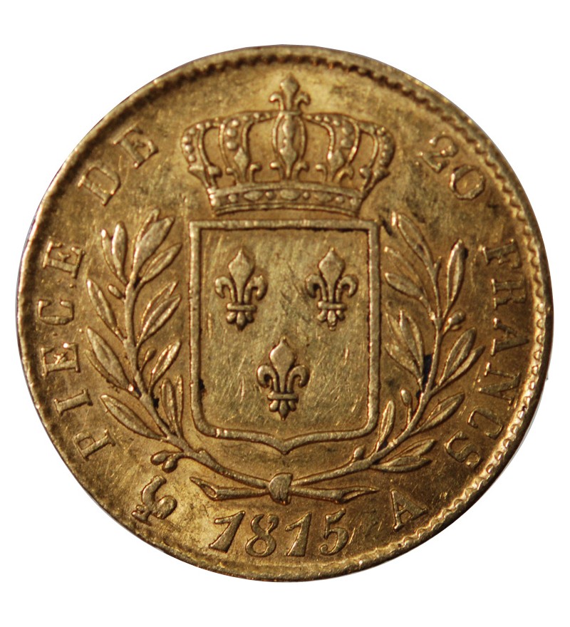 LOUIS XVIII - 20 FRANCS OR 1815 A PARIS