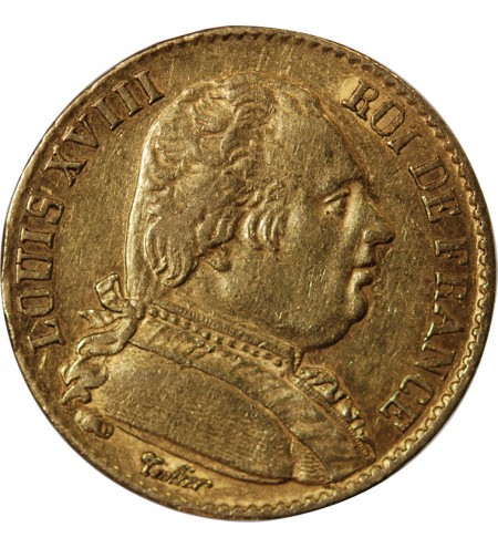 LOUIS XVIII - 20 FRANCS OR 1815 A PARIS