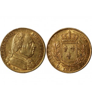 LOUIS XVIII - 20 FRANCS OR 1815 A PARIS 2