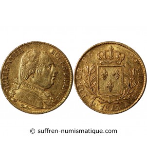 LOUIS XVIII - 20 FRANCS OR 1815 A PARIS