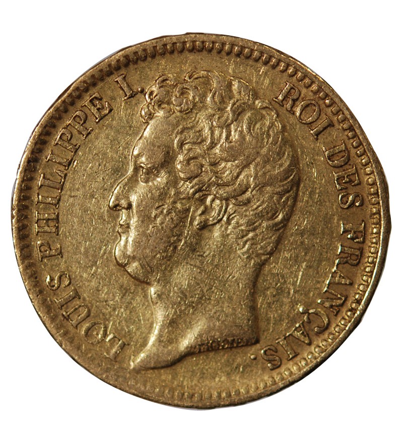 LOUIS PHILIPPE﻿ Ier - 20 FRANCS OR 1831 W LILLE "Tête Nue Tranche en Relief"﻿