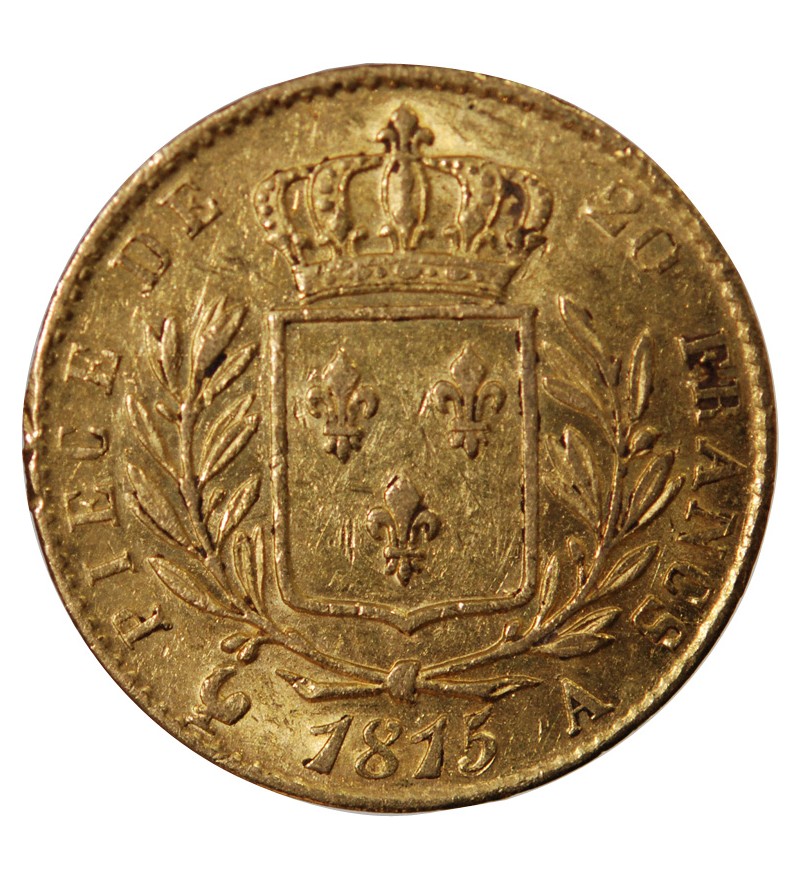 LOUIS XVIII - 20 FRANCS OR 1815 A PARIS