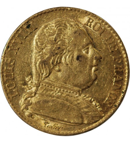 LOUIS XVIII - 20 FRANCS OR 1815 A PARIS