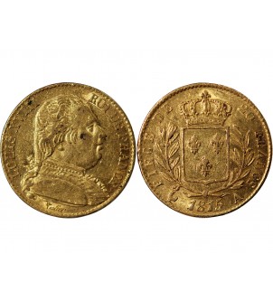LOUIS XVIII - 20 FRANCS OR 1815 A PARIS 2