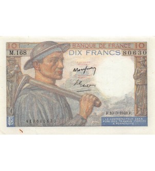 FRANCE, MINEUR - 10 FRANCS 10/03/1949 - SÉRIE M.168 - PSUP