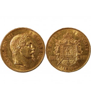 NAPOLEON III - ﻿100 FRANCS OR 1869 A PARIS 2