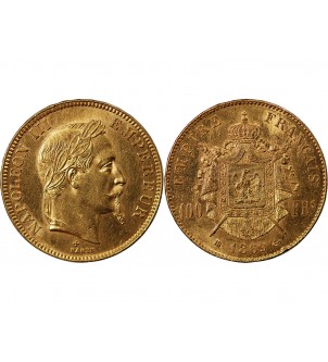 NAPOLEON III - ﻿100 FRANCS OR 1869 BB STRASBOURG 2