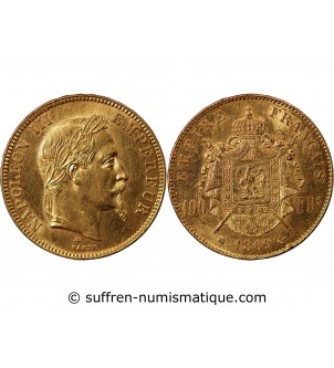 NAPOLEON III - ﻿100 FRANCS OR 1869 BB STRASBOURG