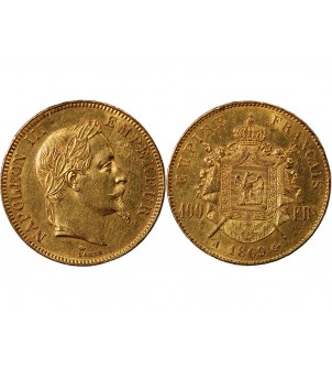 NAPOLEON III - ﻿100 FRANCS OR 1869 A PARIS 2