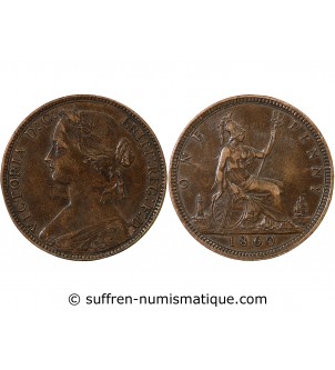 GRANDE-BRETAGNE, VICTORIA - 1 PENNY 1860