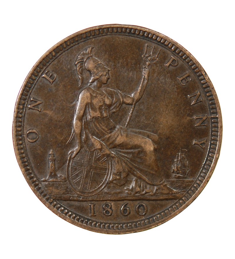 GRANDE-BRETAGNE, VICTORIA - 1 PENNY 1860
