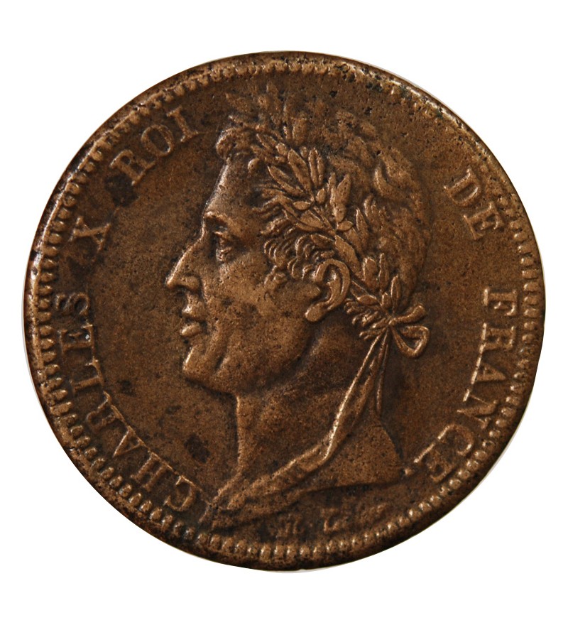 COLONIES FRANCAISES, CHARLES X - 10 CENTIMES 1828 A PARIS