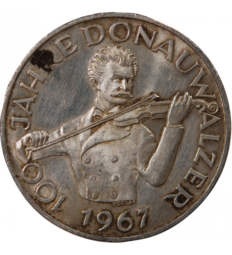 AUTRICHE - 50 SCHILLING ARGENT 1967 - LE DANUBE BLEU