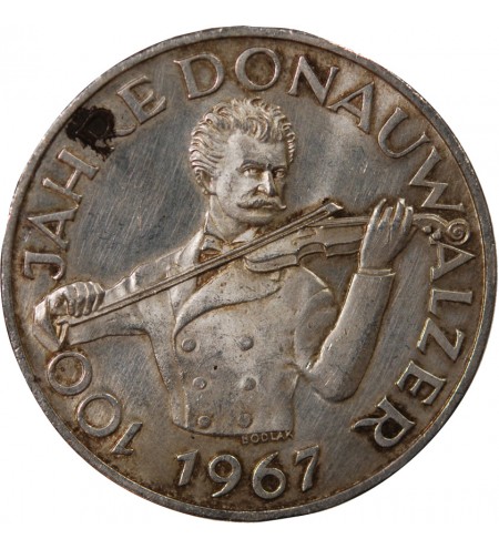 AUTRICHE - 50 SCHILLING ARGENT 1967 - LE DANUBE BLEU